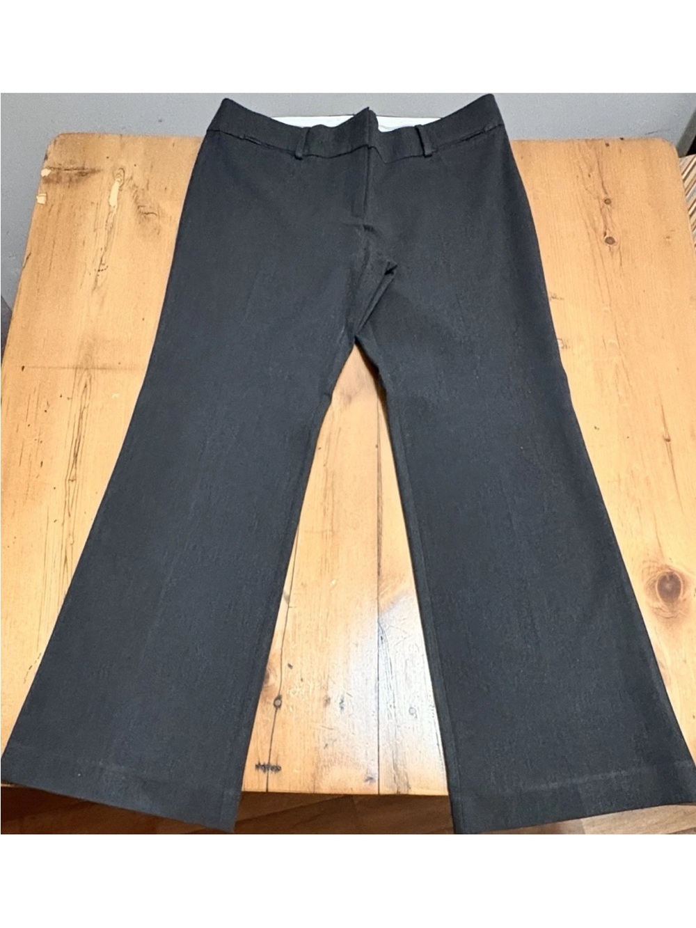 Ann Taylor LOFT Petites Pants 10P Marisa Fit Dark Gray Bootcut Stretch Career
